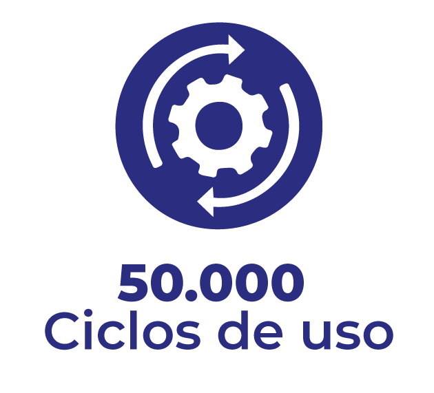 50.000 Ciclos de uso